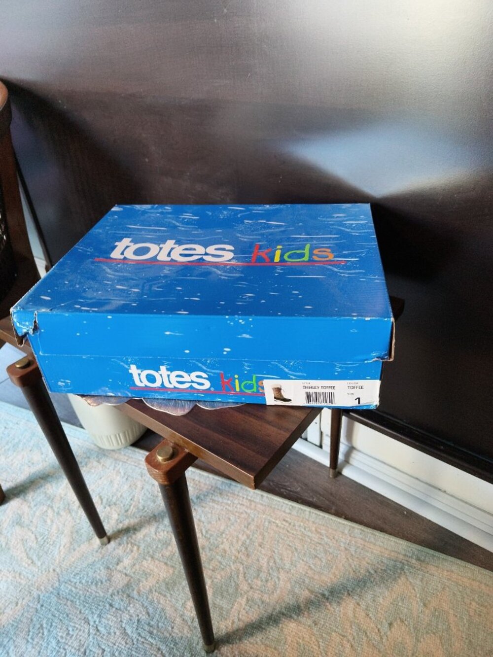 New Totes Kids Shirley Toffee Sz. 1 Snow Boots Thermolite - Picture 3 of 3